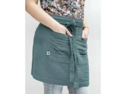 Tablier De Chef "Gaïa" 45 X 80 Cm "Gaze De Coton" - Couleur: Gaïa Canard