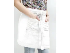 Tablier De Chef "Gaïa" 45 X 80 Cm "Gaze De Coton" - Couleur: Gaïa Chantilly