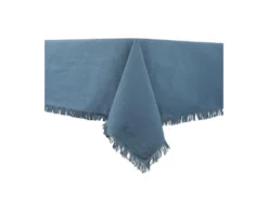 Nappe à Franges En Coton - 140 X 240 Cm - Bleu Marine - POLA -Herman Miller Magasin linge de table 14394027