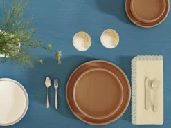 Nappe à Franges En Coton - 140 X 240 Cm - Bleu Marine - POLA -Herman Miller Magasin linge de table 14394029