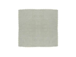 Lot De 4 Serviettes De Table En Coton - 45 X 45 Cm - Vert - Bordure Beige - LOANIA -Herman Miller Magasin linge de table 14394065