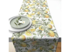 Chemin De Table En Coton Citrons 40 X 150 Cm