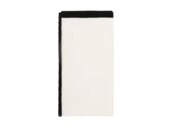 Ensemble Nappe + 4 Serviettes De Table En Lin Et Coton - Bordure Noire - Blanc- 170 X 250 Cm - BORINA -Herman Miller Magasin linge de table 14803441