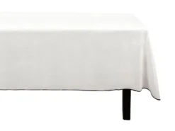 Nappe En Coton Et Lin à Bordure Noire - 170 X 250 Cm - Blanc Cassé - BORINA