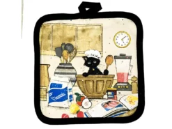 Gant Et Manique En Coton Chat Pâtissier -Herman Miller Magasin linge de table 15112229