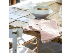 OUREA - Lot De 3 Serviettes 40x40cm Gaze De Coton Guimauve -Herman Miller Magasin linge de table 15854009