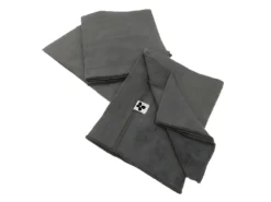 OUREA - Lot De 3 Serviettes 40x40cm Gaze De Coton Granit