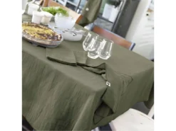 OUREA - Lot De 3 Serviettes 40x40cm Gaze De Coton Romarin -Herman Miller Magasin linge de table 15854043