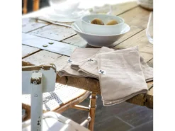 OUREA - Lot De 3 Serviettes 40x40cm Gaze De Coton Pampa -Herman Miller Magasin linge de table 15854083