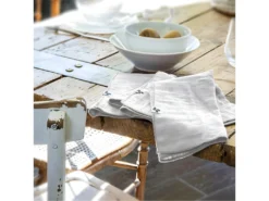 OUREA - Lot De 3 Serviettes 40x40cm Gaze De Coton Nuage -Herman Miller Magasin linge de table 15854093