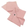 OUREA - Lot De 3 Serviettes 40x40cm Gaze De Coton Rose Pêche