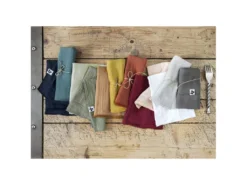 OUREA - Lot De 3 Serviettes 40x40cm Gaze De Coton Rose Pêche -Herman Miller Magasin linge de table 15854113