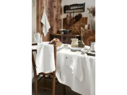 MARGAUX - Lot De 2 Torchons Essuie-vaisselle 50x70cm Lin Lavé Craie -Herman Miller Magasin linge de table 15912437