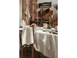 MARGAUX - Lot De 2 Torchons Essuie-vaisselle 50x70cm Lin Lavé Sable -Herman Miller Magasin linge de table 15912461