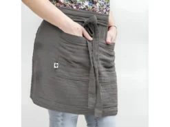 OUREA - Demi-Tablier Avec Double Poche Gaze De Coton Granit 8 OUREA - Demi-Tablier Avec Double Poche Gaze De Coton Granit -Herman Miller Magasin linge de table 15912865