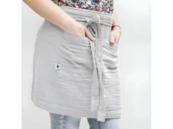 OUREA - Demi-Tablier Avec Double Poche Gaze De Coton Nuage -Herman Miller Magasin linge de table 15912875