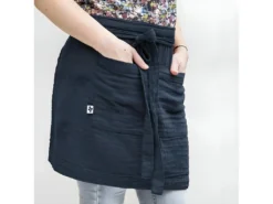 OUREA - Demi-Tablier Avec Double Poche Gaze De Coton Minuit -Herman Miller Magasin linge de table 15912885