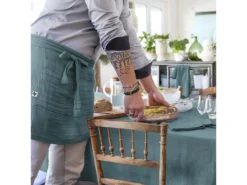 OUREA - Demi-Tablier Avec Double Poche Gaze De Coton Canard -Herman Miller Magasin linge de table 15912923