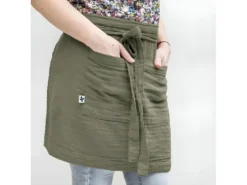 OUREA - Demi-Tablier Avec Double Poche Gaze De Coton Romarin -Herman Miller Magasin linge de table 15912945