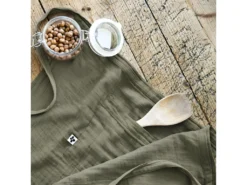 OUREA - Demi-Tablier Avec Double Poche Gaze De Coton Romarin -Herman Miller Magasin linge de table 15912947