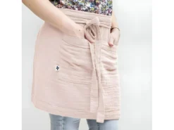 OUREA - Demi-Tablier Avec Double Poche Gaze De Coton Guimauve -Herman Miller Magasin linge de table 15912955