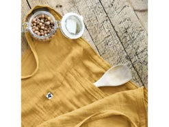 OUREA - Demi-Tablier Avec Double Poche Gaze De Coton Safran -Herman Miller Magasin linge de table 15912967