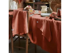 MARGAUX - Lot De 3 Serviettes 40x40cm Lin Lavé Coloris Paprika 7 MARGAUX - Lot De 3 Serviettes 40x40cm Lin Lavé Coloris Paprika -Herman Miller Magasin linge de table 18170187