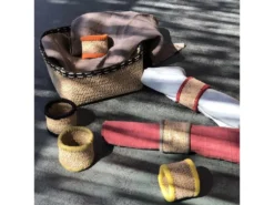 Set 6 Ronds Serviette Jonc De Mer -Herman Miller Magasin linge de table 18262993