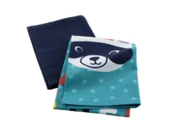 Lot De 2 Torchons Enfant "Mini Chef" 50x70cm Bleu