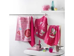 Lot De 2 Torchons Enfant "Mini Fée" 50x70cm Rose -Herman Miller Magasin linge de table 19576291