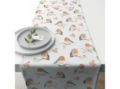 Chemin De Table En Coton Robin Family 40 X 150 Cm