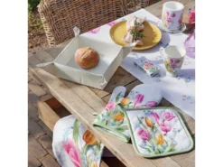 Chemin De Table En Coton Bouquet De Tulipes 40 X 150 Cm -Herman Miller Magasin linge de table 20121567