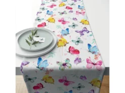 Chemin De Table En Coton Papillons 40 X 150 Cm