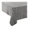 Nappe En Coton Gris Ajouré Et Rayures Lurex Argent 140 X 240 Cm