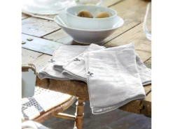 3 Serviettes De Table En Gaze De Coton Nuage -Herman Miller Magasin linge de table 21832365