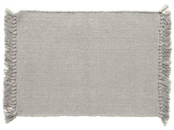 Lot De 2 Sets De Table à Franges 33x46 Cm PAPEETE Blanc Naturel