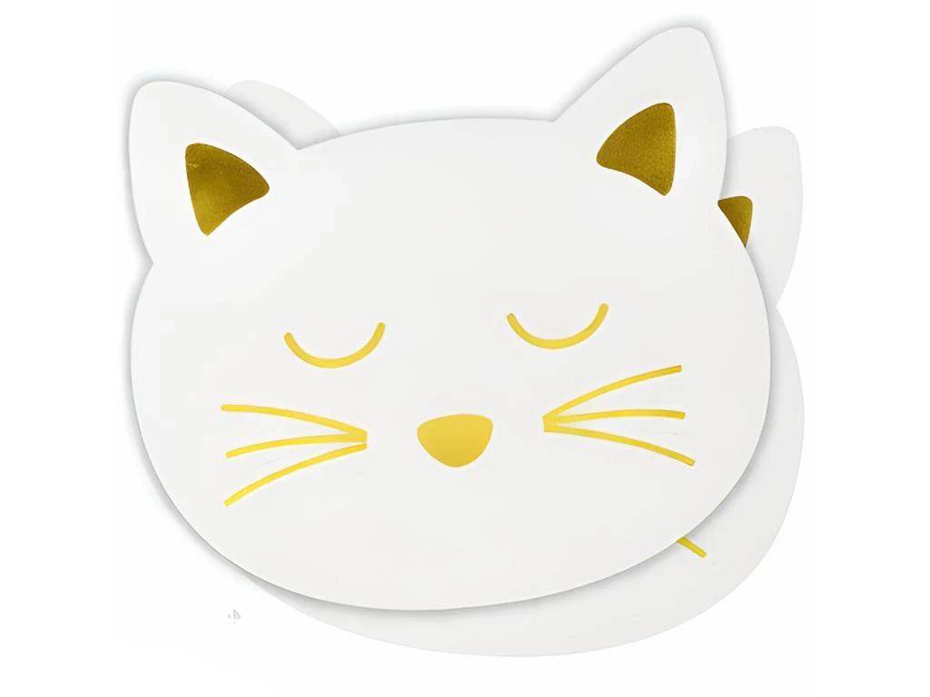 Lot De 2 Sets De Table Enfant CHAT Blanc White 2 Lot De 2 Sets De Table Enfant CHAT Blanc White – Image 2