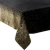 Nappe En Coton Et Polyester Noir Imprimé Léopard Doré 140 X 360 Cm