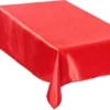Nappe Satin Rouge 140 X 360 Cm