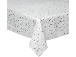 Nappe Blanche Imprimé Galaxy Argent 140 X 360 Cm