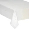 Nappe En Coton Blanc & Etoiles Dorées 140 X 360 Cm
