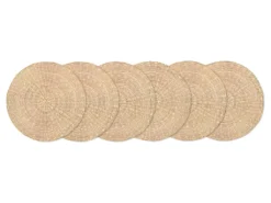 Lot De 6 Sets De Table Ronds En Jonc De Mer - D. 30 Cm - Naturel - AMARIO -Herman Miller Magasin linge de table 511055
