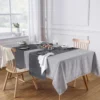 Lot De 2 Sets De Table 35x45 Cm HÉLIOS Anthracite Coton + Enduction Acrylique