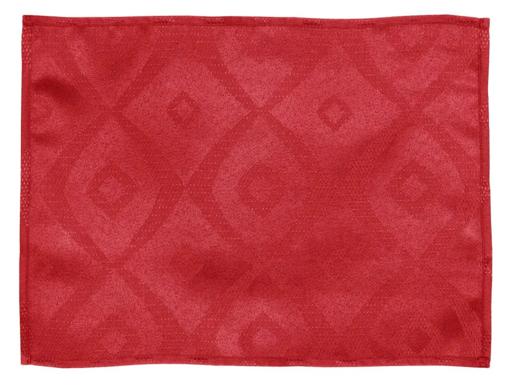 Lot De 2 Sets De Table 35x45 Cm Jacquard 100% Polyester BRUNCH Rouge 3 Lot De 2 Sets De Table 35x45 Cm Jacquard 100% Polyester BRUNCH Rouge – Image 3