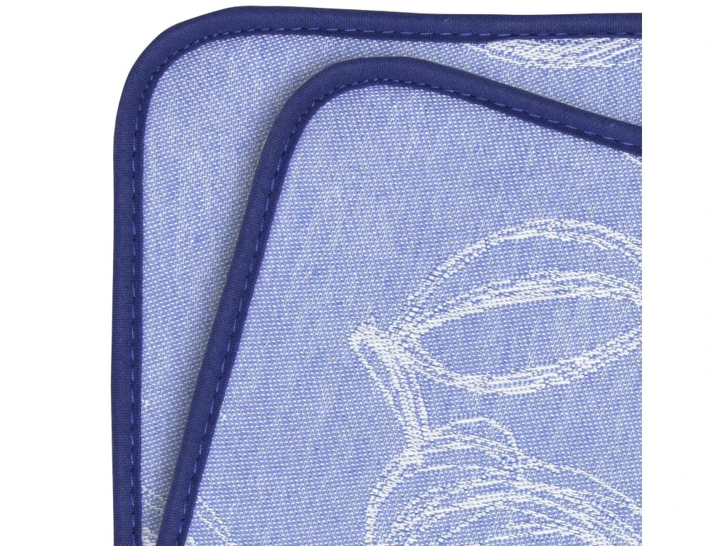 Lot De 2 Sets De Table Matelassés 35x50 Cm Coton LINE Bleu 2 Lot De 2 Sets De Table Matelassés 35x50 Cm Coton LINE Bleu – Image 2