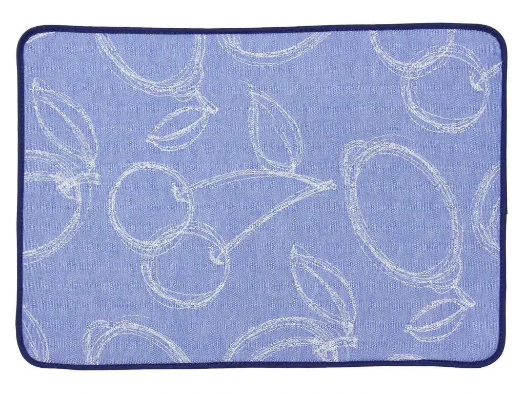 Lot De 2 Sets De Table Matelassés 35x50 Cm Coton LINE Bleu 3 Lot De 2 Sets De Table Matelassés 35x50 Cm Coton LINE Bleu – Image 3