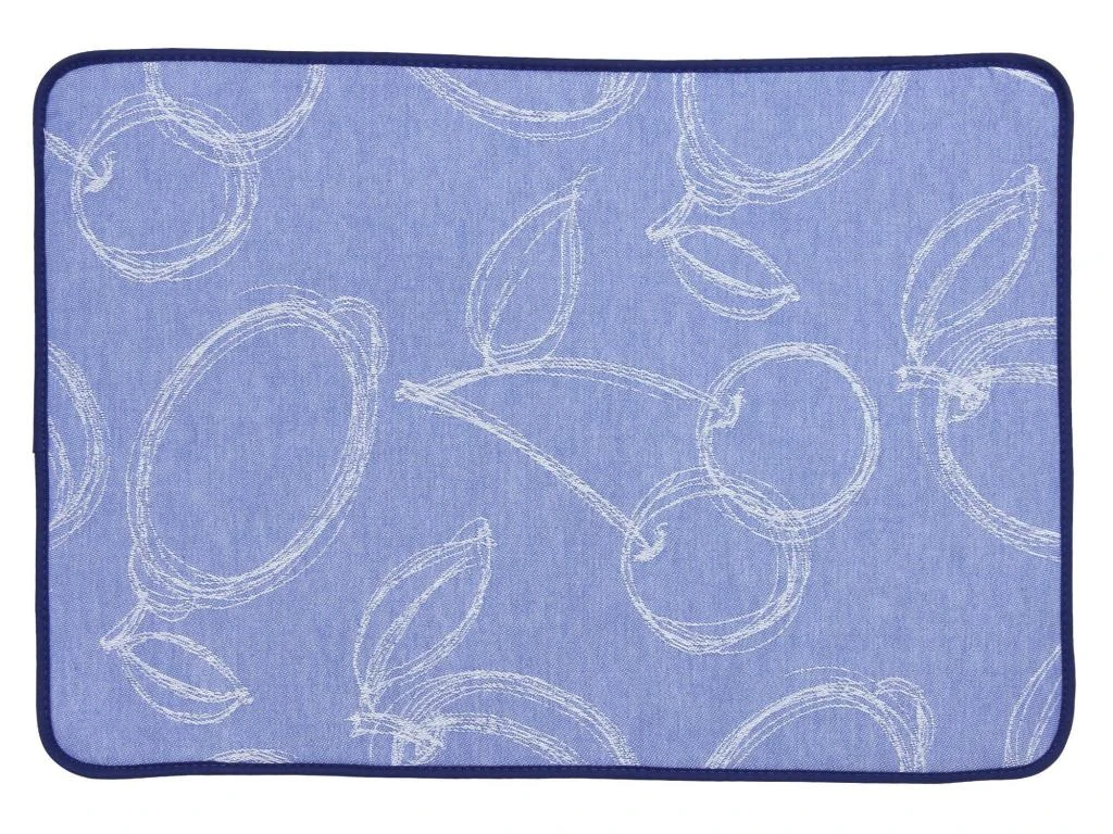 Lot De 2 Sets De Table Matelassés 35x50 Cm Coton LINE Bleu 4 Lot De 2 Sets De Table Matelassés 35x50 Cm Coton LINE Bleu – Image 4