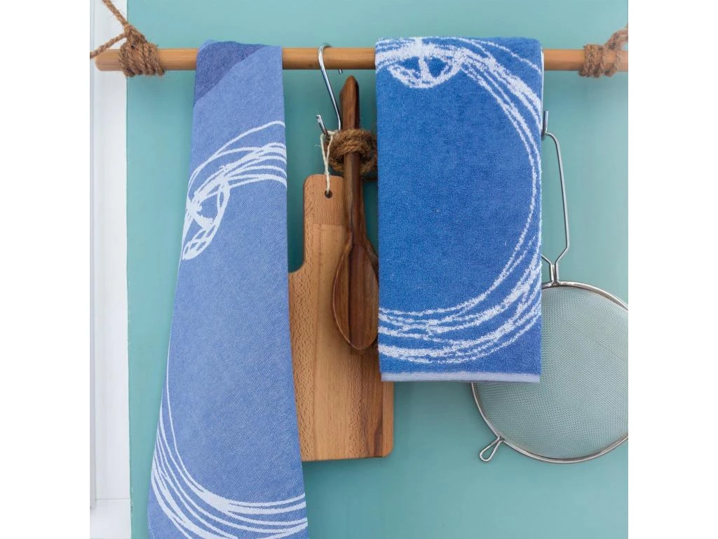 Lot De 2 Sets De Table Matelassés 35x50 Cm Coton LINE Bleu 6 Lot De 2 Sets De Table Matelassés 35x50 Cm Coton LINE Bleu – Image 6