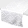 Chemin De Table 45x150 Cm Jacquard 100% Polyester BRUNCH Blanc