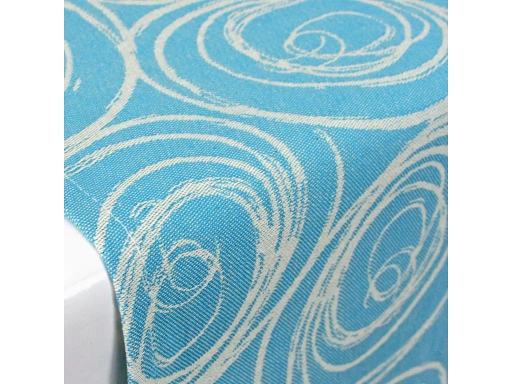 Chemin De Table 45x150 Cm Jacquard Coton SPIRALE Bleu Turquoise 4 Chemin De Table 45x150 Cm Jacquard Coton SPIRALE Bleu Turquoise – Image 4